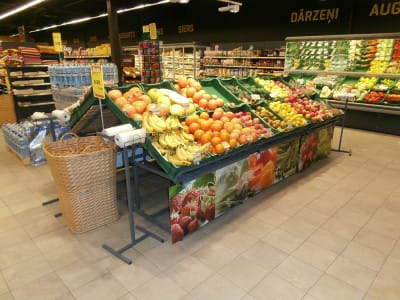 Vaisių ir daržovių lentynos - TOP parduotuvė Salacgrivoje